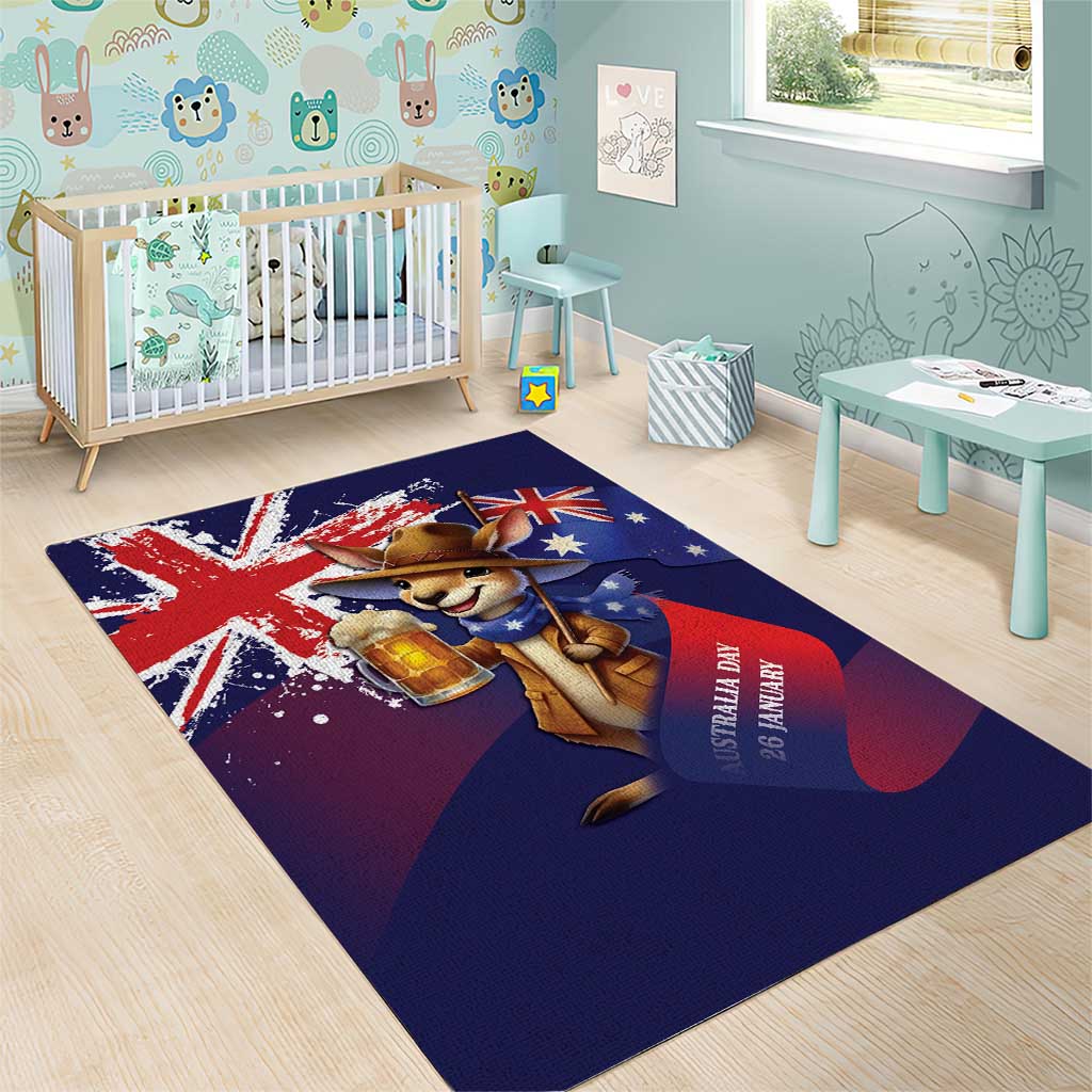 Australia Day Kangaroo Flag Area Rug Aussie Aussie Aussie Oi Oi Oi - Aussie Hoodie
