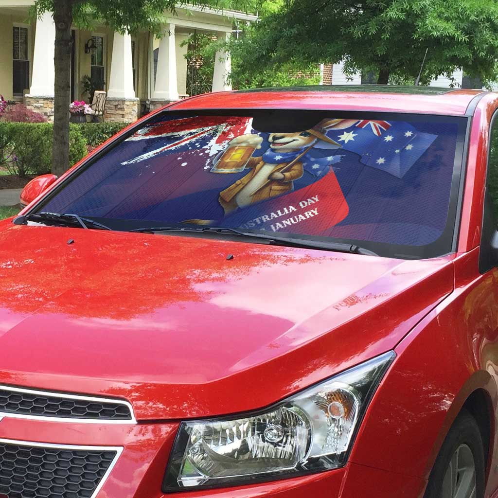 Australia Day Kangaroo Flag Auto Sun Shade Aussie Aussie Aussie Oi Oi Oi - Aussie Hoodie