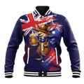 Australia Day Kangaroo Flag Baseball Jacket Aussie Aussie Aussie Oi Oi Oi - Aussie Hoodie