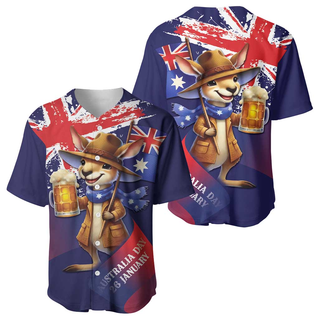 Australia Day Kangaroo Flag Baseball Jersey Aussie Aussie Aussie Oi Oi Oi - Aussie Hoodie