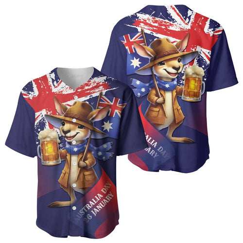 Australia Day Kangaroo Flag Baseball Jersey Aussie Aussie Aussie Oi Oi Oi - Aussie Hoodie