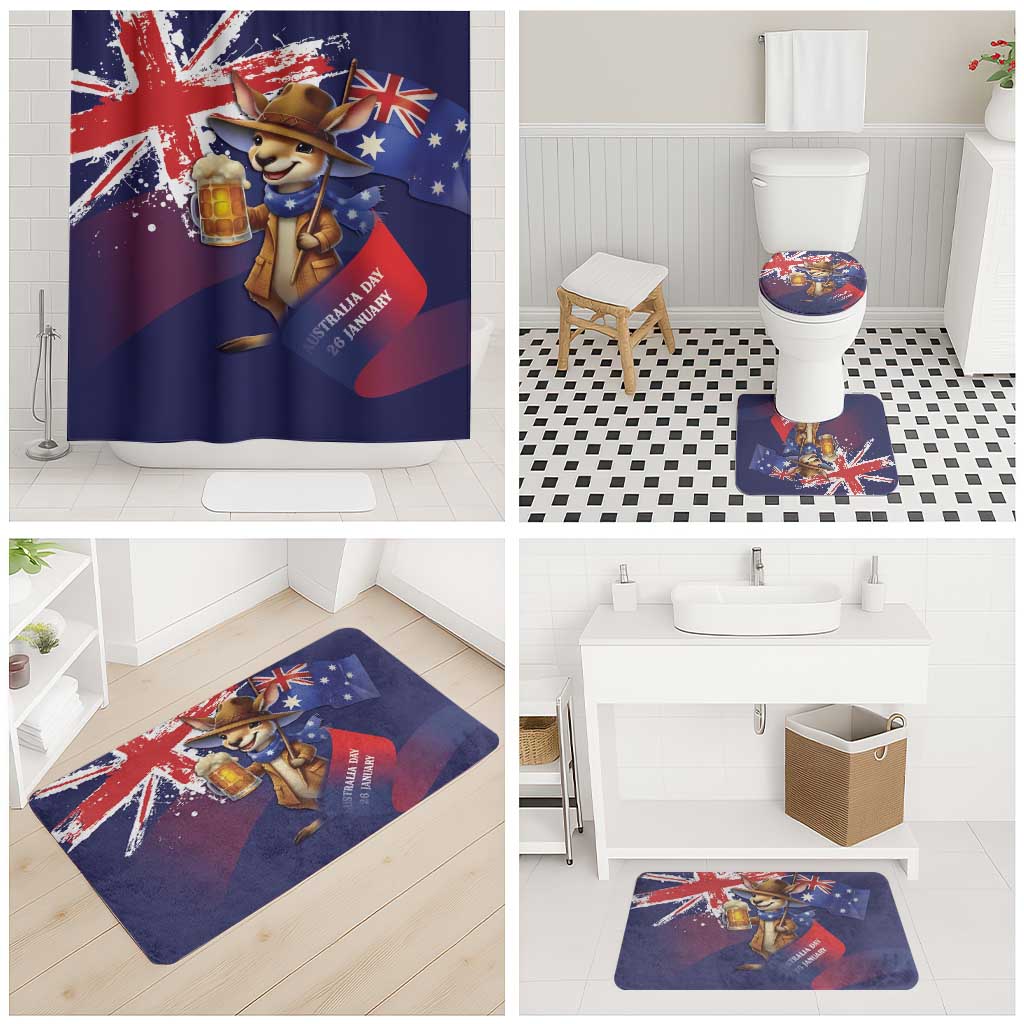 Australia Day Kangaroo Flag Bathroom Set Aussie Aussie Aussie Oi Oi Oi - Aussie Hoodie