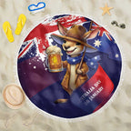 Australia Day Kangaroo Flag Beach Blanket Aussie Aussie Aussie Oi Oi Oi - Aussie Hoodie
