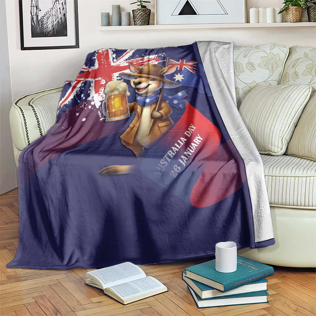 Australia Day Kangaroo Flag Blanket Aussie Aussie Aussie Oi Oi Oi - Aussie Hoodie