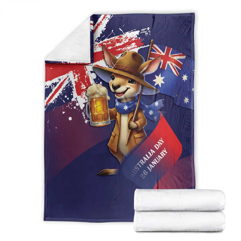 Australia Day Kangaroo Flag Blanket Aussie Aussie Aussie Oi Oi Oi - Aussie Hoodie