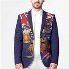 Australia Day Kangaroo Flag Blazer Aussie Aussie Aussie Oi Oi Oi - Aussie Hoodie