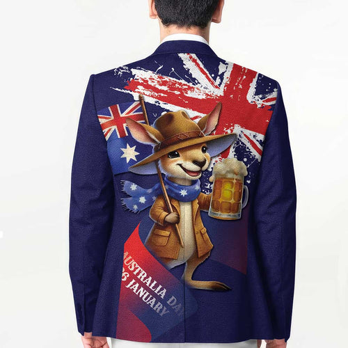 Australia Day Kangaroo Flag Blazer Aussie Aussie Aussie Oi Oi Oi - Aussie Hoodie