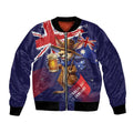 Australia Day Kangaroo Flag Bomber Jacket Aussie Aussie Aussie Oi Oi Oi - Aussie Hoodie