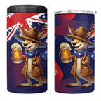 Australia Day Kangaroo Flag 4 in 1 Can Cooler Tumbler Aussie Aussie Aussie Oi Oi Oi - Aussie Hoodie