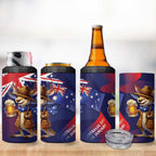 Australia Day Kangaroo Flag 4 in 1 Can Cooler Tumbler Aussie Aussie Aussie Oi Oi Oi - Aussie Hoodie