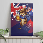Australia Day Kangaroo Flag Canvas Wall Art Aussie Aussie Aussie Oi Oi Oi - Aussie Hoodie