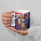 Australia Day Kangaroo Flag Ceramic Mug Aussie Aussie Aussie Oi Oi Oi - Aussie Hoodie