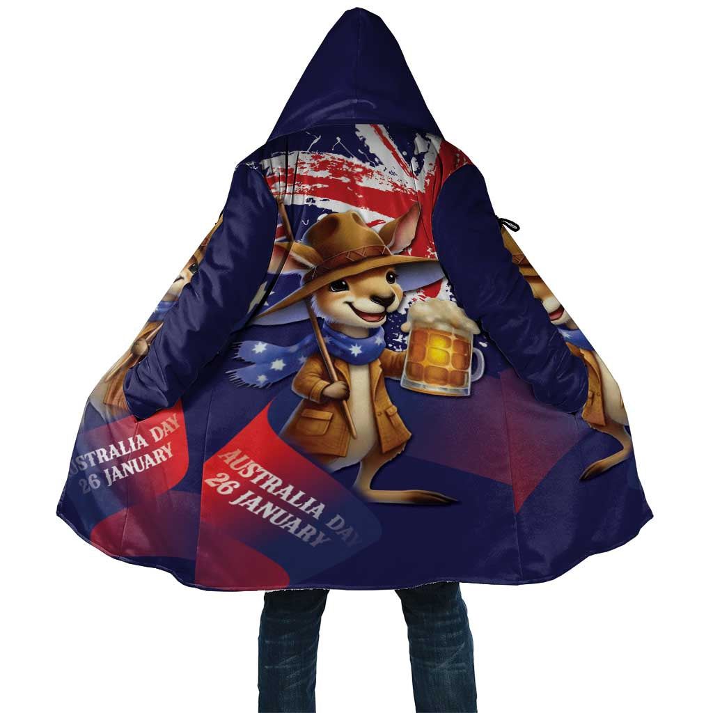 Australia Day Kangaroo Flag Cloak Aussie Aussie Aussie Oi Oi Oi - Aussie Hoodie