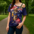 Australia Day Kangaroo Flag Cross Shoulder Shirt Aussie Aussie Aussie Oi Oi Oi - Aussie Hoodie