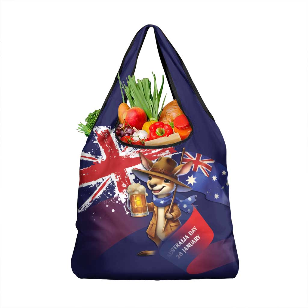 Australia Day Kangaroo Flag Grocery Bag Aussie Aussie Aussie Oi Oi Oi - Aussie Hoodie