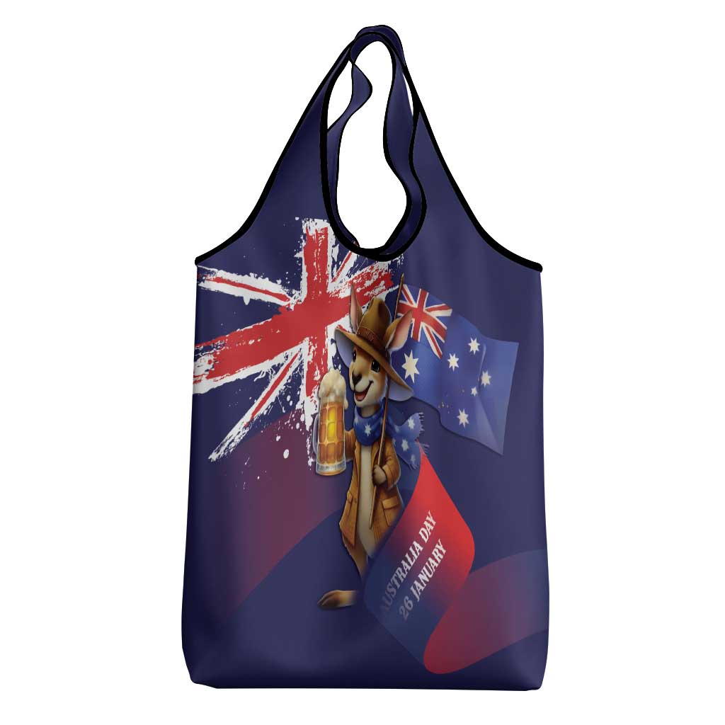 Australia Day Kangaroo Flag Grocery Bag Aussie Aussie Aussie Oi Oi Oi - Aussie Hoodie