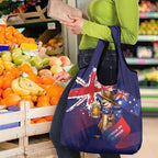 Australia Day Kangaroo Flag Grocery Bag Aussie Aussie Aussie Oi Oi Oi - Aussie Hoodie