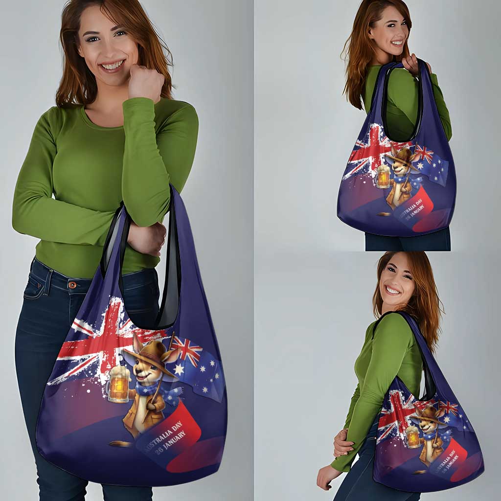 Australia Day Kangaroo Flag Grocery Bag Aussie Aussie Aussie Oi Oi Oi - Aussie Hoodie