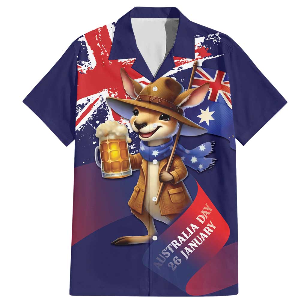 Australia Day Kangaroo Flag Hawaiian Shirt Aussie Aussie Aussie Oi Oi Oi - Aussie Hoodie