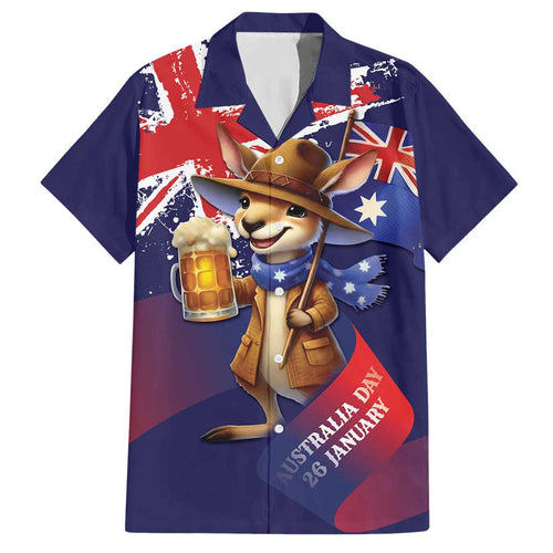 Australia Day Kangaroo Flag Hawaiian Shirt Aussie Aussie Aussie Oi Oi Oi - Aussie Hoodie