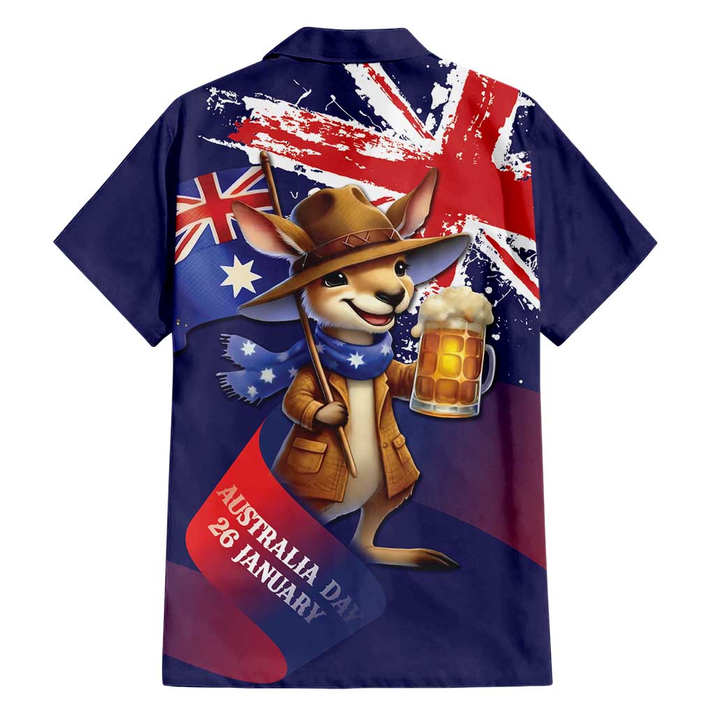 Australia Day Kangaroo Flag Hawaiian Shirt Aussie Aussie Aussie Oi Oi Oi - Aussie Hoodie