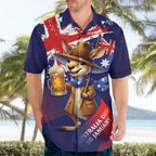 Australia Day Kangaroo Flag Hawaiian Shirt Aussie Aussie Aussie Oi Oi Oi - Aussie Hoodie