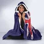 Australia Day Kangaroo Flag Hooded Blanket Aussie Aussie Aussie Oi Oi Oi - Aussie Hoodie