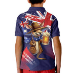 Australia Day Kangaroo Flag Kid Polo Shirt Aussie Aussie Aussie Oi Oi Oi - Aussie Hoodie