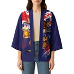 Australia Day Kangaroo Flag Kimono Aussie Aussie Aussie Oi Oi Oi - Aussie Hoodie