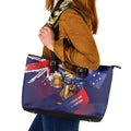 Australia Day Kangaroo Flag Leather Tote Bag Aussie Aussie Aussie Oi Oi Oi - Aussie Hoodie