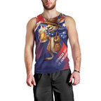 Australia Day Kangaroo Flag Men Tank Top Aussie Aussie Aussie Oi Oi Oi - Aussie Hoodie