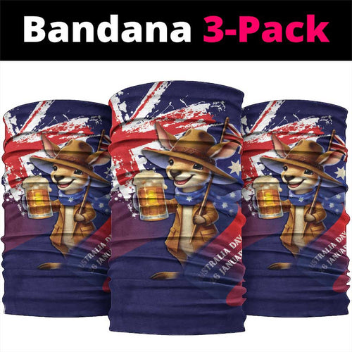 Australia Day Kangaroo Flag Neck Gaiter Aussie Aussie Aussie Oi Oi Oi - Aussie Hoodie