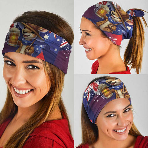 Australia Day Kangaroo Flag Neck Gaiter Aussie Aussie Aussie Oi Oi Oi - Aussie Hoodie