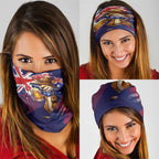 Australia Day Kangaroo Flag Neck Gaiter Aussie Aussie Aussie Oi Oi Oi - Aussie Hoodie