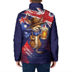 Australia Day Kangaroo Flag Padded Jacket Aussie Aussie Aussie Oi Oi Oi - Aussie Hoodie