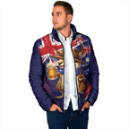 Australia Day Kangaroo Flag Padded Jacket Aussie Aussie Aussie Oi Oi Oi - Aussie Hoodie