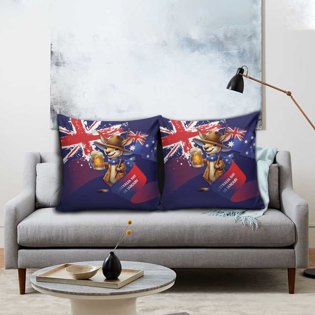 Australia Day Kangaroo Flag Pillow Cover Aussie Aussie Aussie Oi Oi Oi - Aussie Hoodie