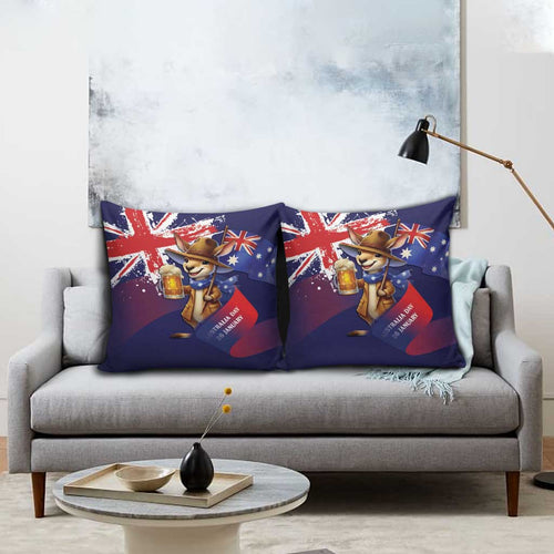 Australia Day Kangaroo Flag Pillow Cover Aussie Aussie Aussie Oi Oi Oi - Aussie Hoodie
