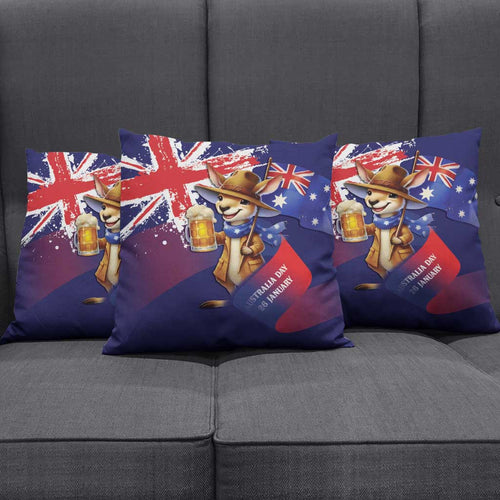 Australia Day Kangaroo Flag Pillow Cover Aussie Aussie Aussie Oi Oi Oi - Aussie Hoodie