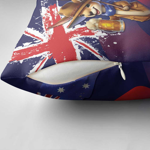 Australia Day Kangaroo Flag Pillow Cover Aussie Aussie Aussie Oi Oi Oi - Aussie Hoodie