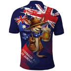 Australia Day Kangaroo Flag Polo Shirt Aussie Aussie Aussie Oi Oi Oi - Aussie Hoodie