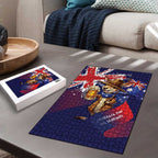 Australia Day Kangaroo Flag Puzzle Aussie Aussie Aussie Oi Oi Oi - Aussie Hoodie