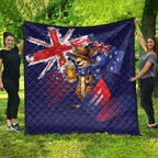 Australia Day Kangaroo Flag Quilt Aussie Aussie Aussie Oi Oi Oi - Aussie Hoodie