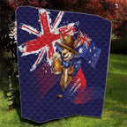 Australia Day Kangaroo Flag Quilt Aussie Aussie Aussie Oi Oi Oi - Aussie Hoodie