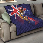 Australia Day Kangaroo Flag Quilt Aussie Aussie Aussie Oi Oi Oi - Aussie Hoodie