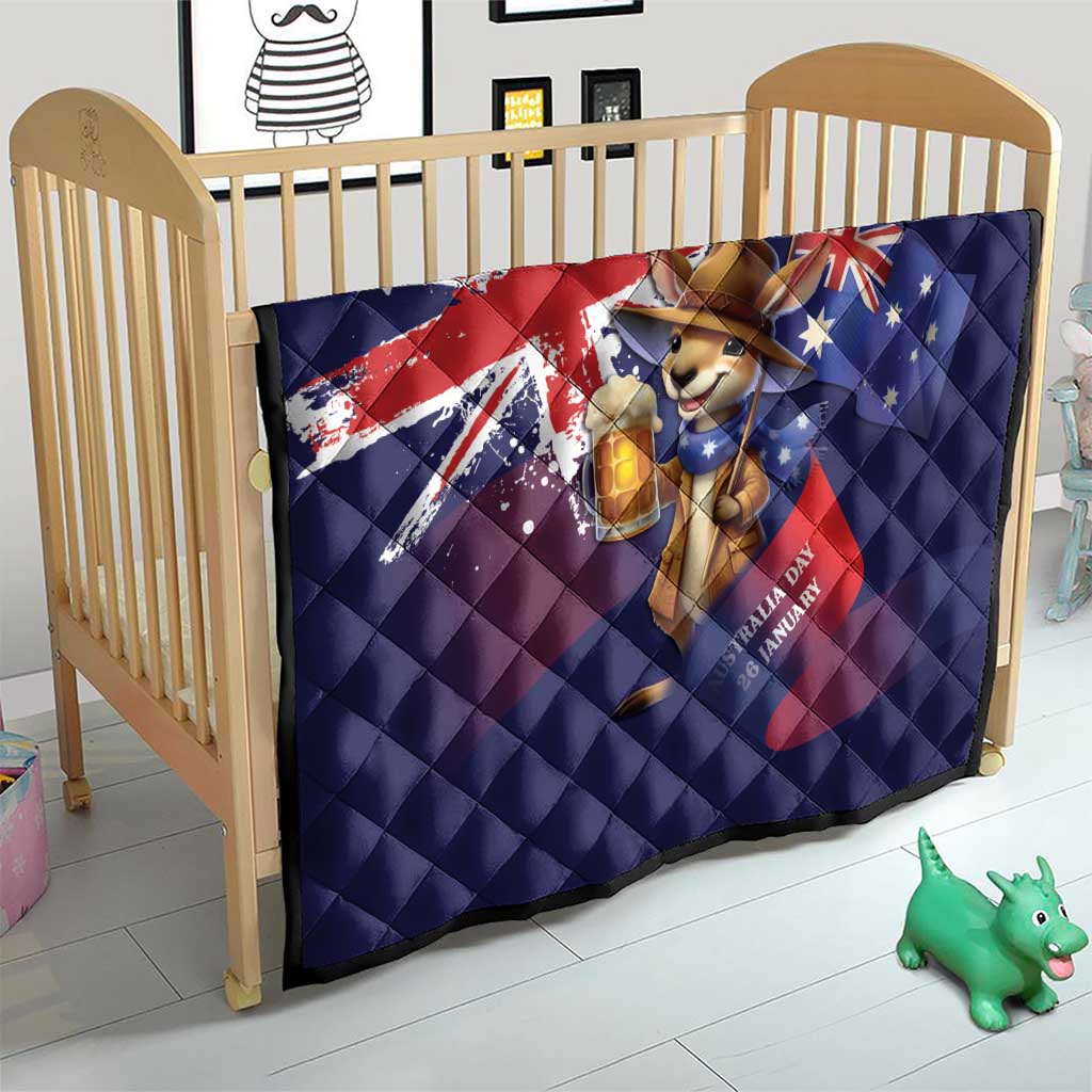 Australia Day Kangaroo Flag Quilt Aussie Aussie Aussie Oi Oi Oi - Aussie Hoodie