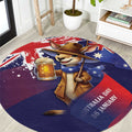 Australia Day Kangaroo Flag Round Carpet Aussie Aussie Aussie Oi Oi Oi - Aussie Hoodie