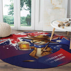 Australia Day Kangaroo Flag Round Carpet Aussie Aussie Aussie Oi Oi Oi - Aussie Hoodie