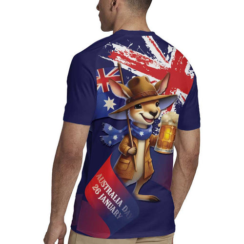 Australia Day Kangaroo Flag Rugby Jersey Aussie Aussie Aussie Oi Oi Oi - Aussie Hoodie