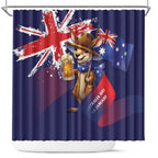 Australia Day Kangaroo Flag Shower Curtain Aussie Aussie Aussie Oi Oi Oi - Aussie Hoodie